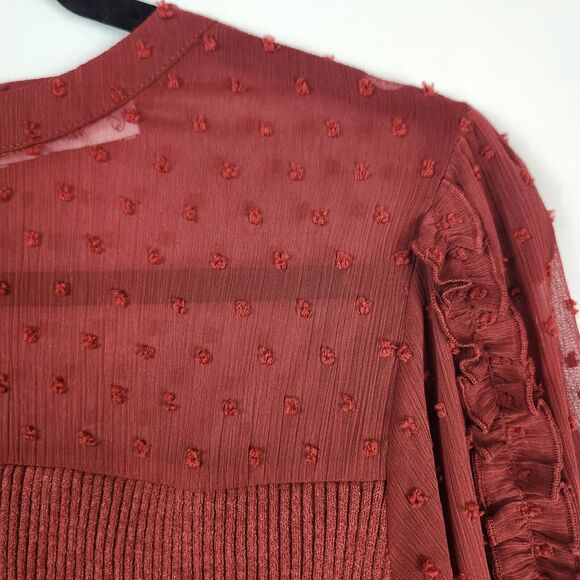 🌼Sam Edelman Womens Size XS Sweater Top Sheer Sleeves (size tag missing) 🌼 - Picture 9 of 14